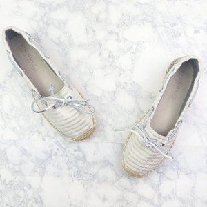 Sperry Canvas Striped Metallic Slip-On Shoes Size 6.5